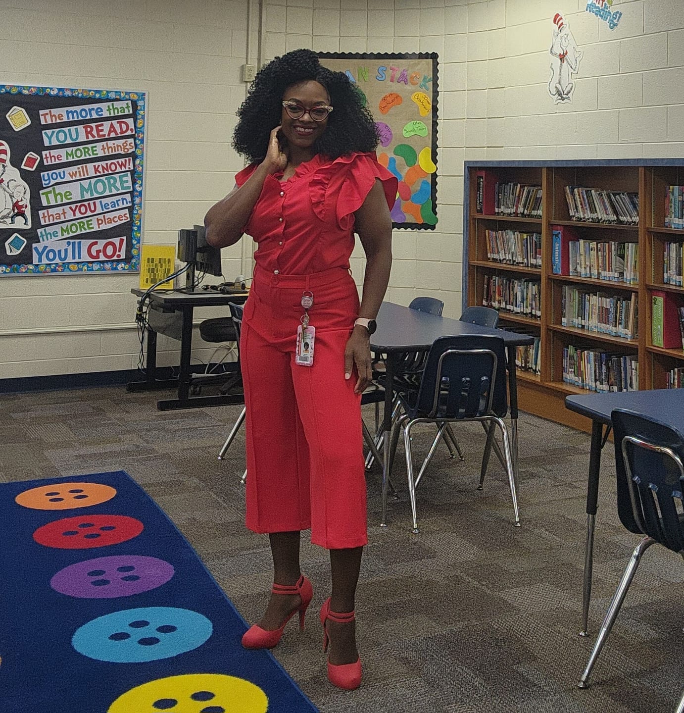 Customer photo review of Sensationnel Empress Curls Kinks & CO Textured Synthetic Lace Front Wig GAME CHANGER