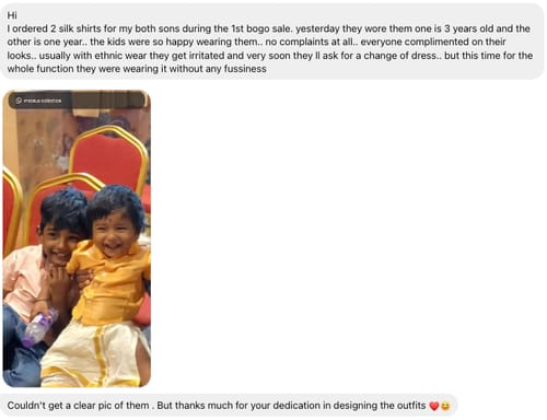 The Nesavu customer review from Revathi