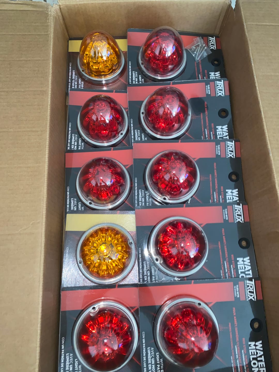 Customer photo review of Watermelon (Starburst) light LED with Tower Bulb & Lock Ring (Choose color)