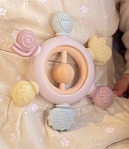 Customer photo review of BPA Free Silicone Teething Rattle Toy
