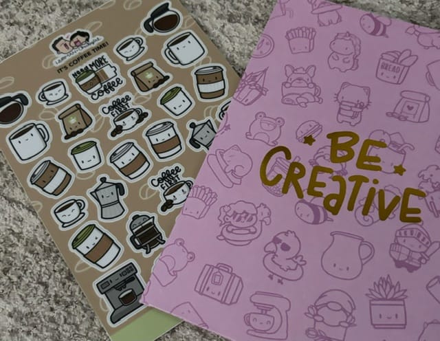 Customer photo review of It's Coffee Time Sticker Sheet