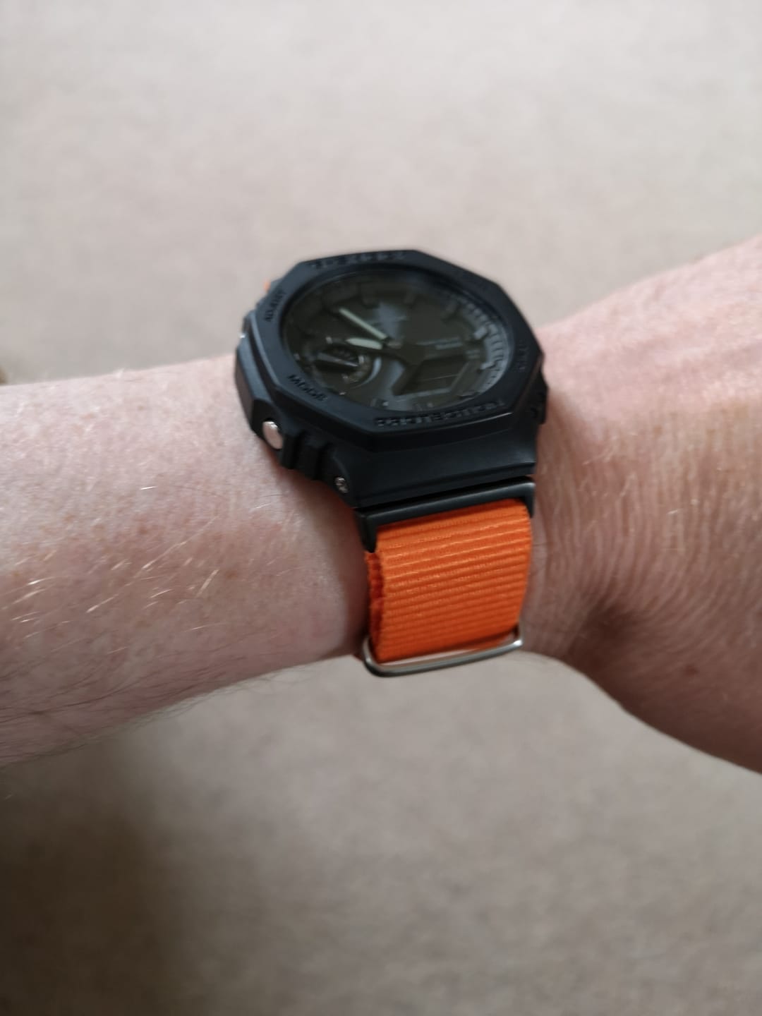 Customer photo review of Classic Military Style Strap for G-Shock Watch