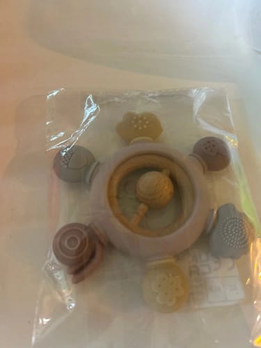 Customer photo review of BPA Free Silicone Teething Rattle Toy