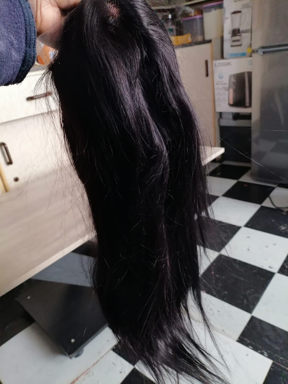Customer photo review of Wear And Go 18 - 32 inch 5x5 Lace Frontal Closure Glueless Straight Wig