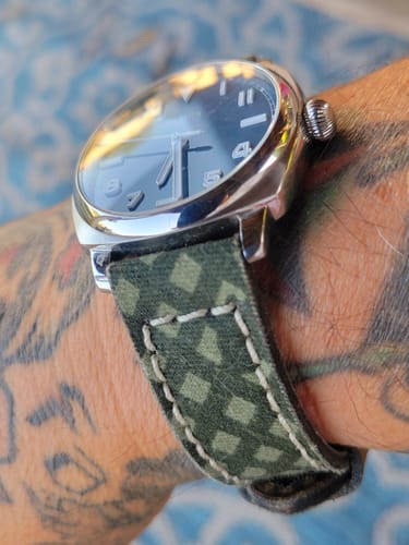 Customer photo review of Horween Leather and Canvas Strap
