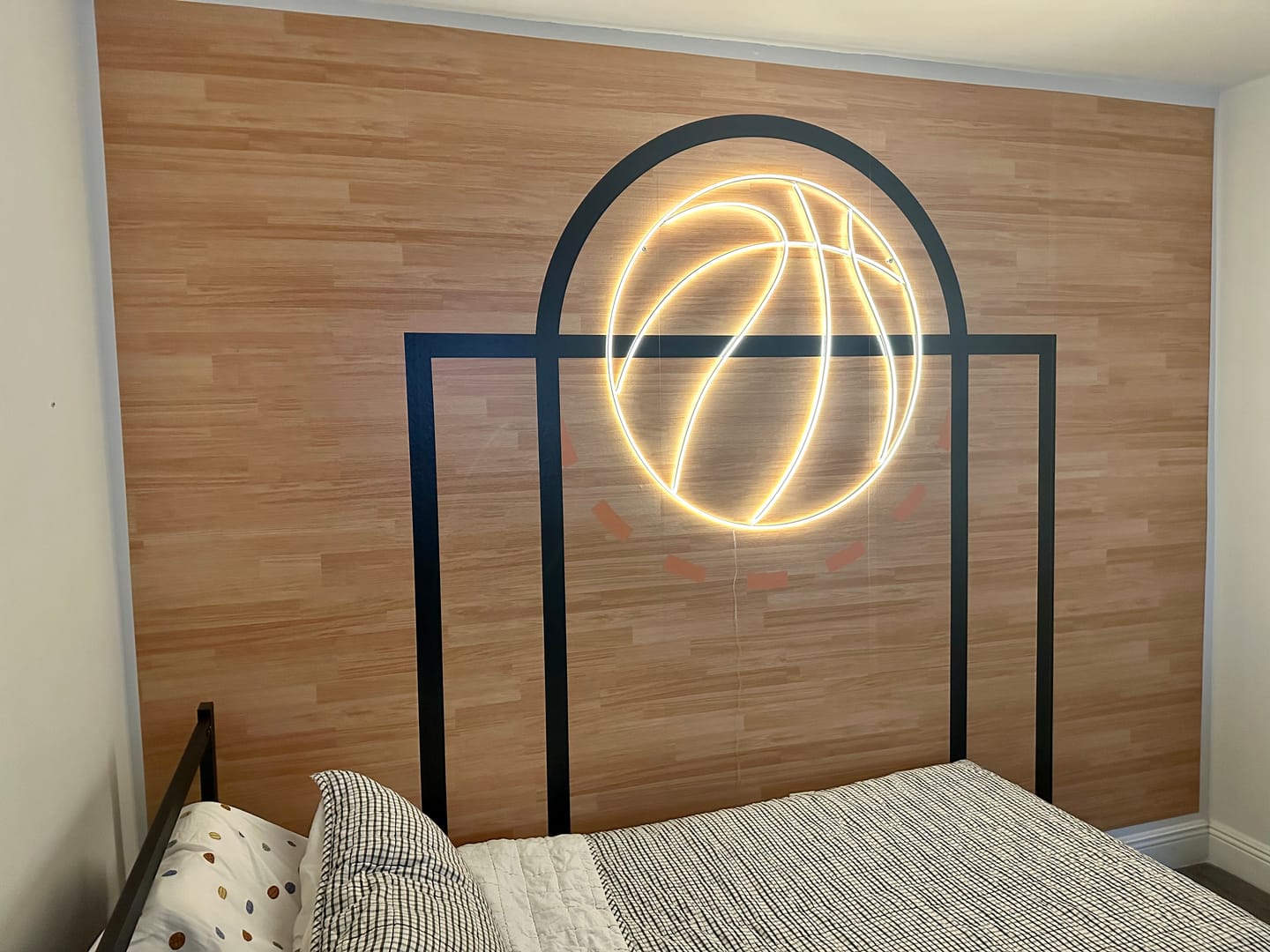Customer photo review of Personalized Wallpaper Peel and Stick Mural. Custom Wallpaper.