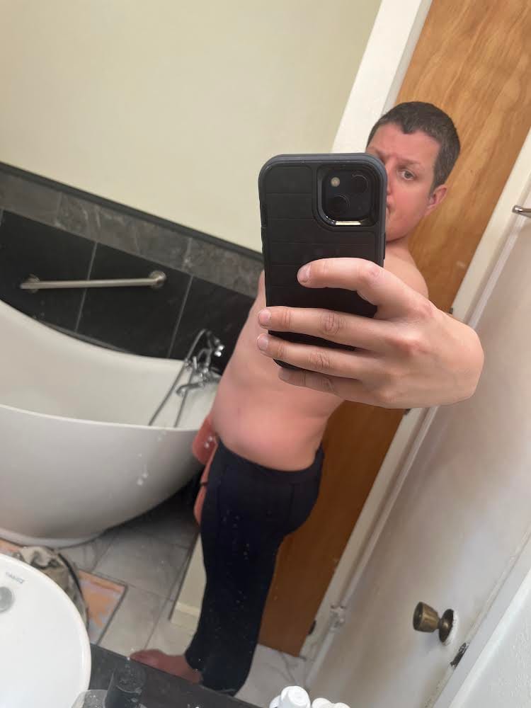 Customer photo review of Compression Swim Leggings for Men UPF 50+