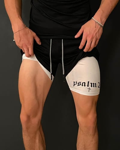 Customer photo review of Psalm 23 Gym Shorts