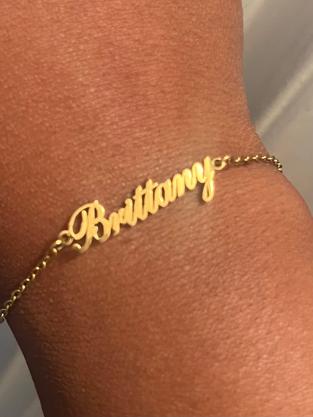 Customer photo review of Custom Multi-Font Bracelet