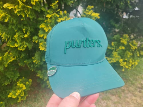 Customer photo review of "Punters" Green on Green Sports Hat