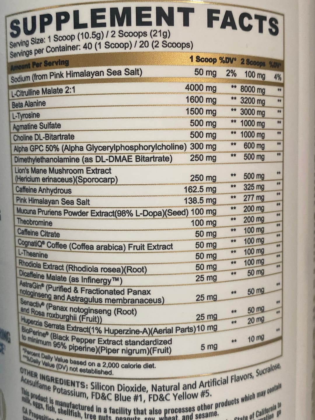 Customer photo review of SKULL High Stimulant Nootropic Pre-Workout