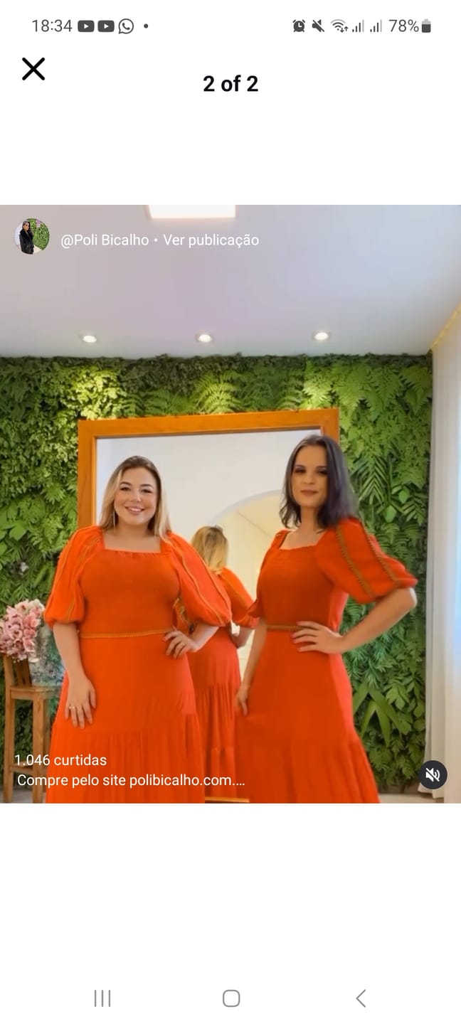 Customer photo review of Vestido Midi Alça Elástico Bolinhas- Estampado 4788