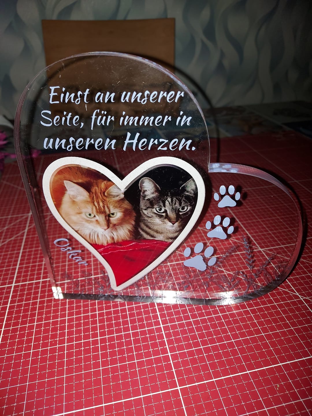 Customer photo review of Einst an meiner Seite - Individuelles Glasherz