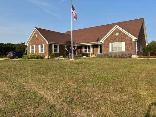 Customer photo review of 25 ft. Commercial Aluminum Flagpole with External Rope Halyard rated at 120+ mph