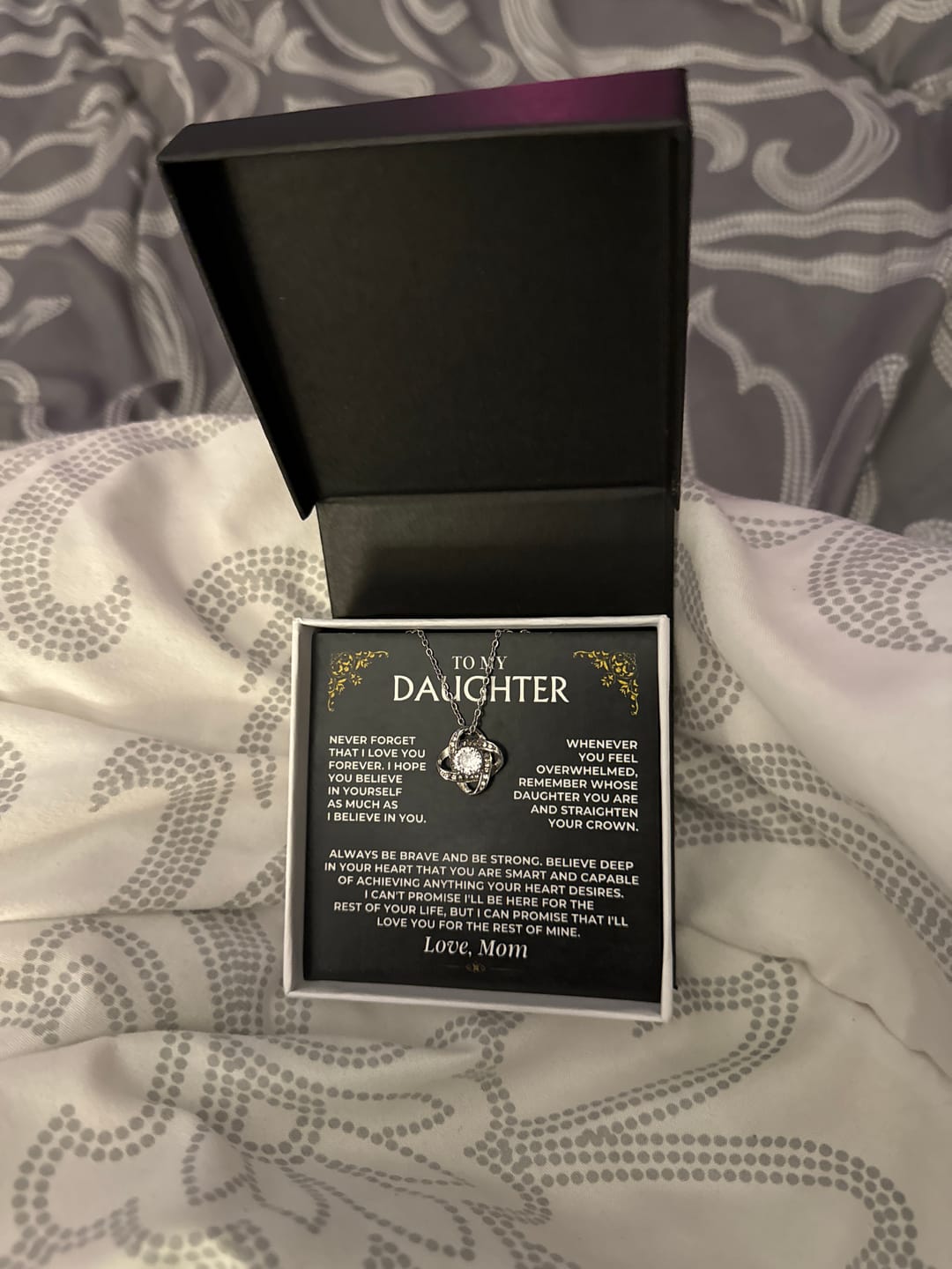 Customer photo review of To My Daughter - Love Mom - Beautiful Gift Set - SS491M