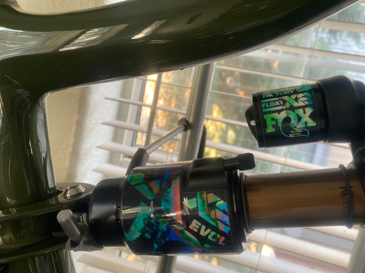 Customer photo review of Fox Float X2 Shock Decal - CLEARANCE