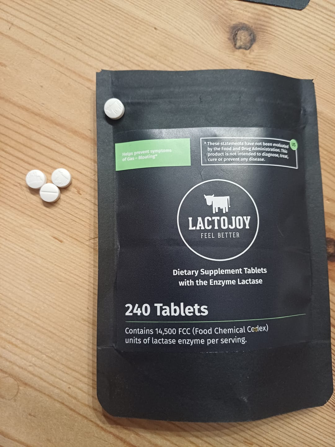 Customer photo review of LactoJoy Lactase Pills - 14.500 FCC - 240 pcs refill bag