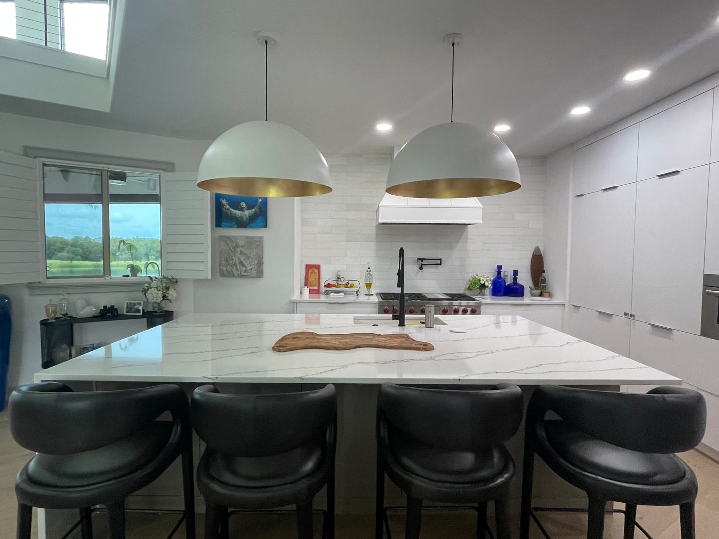Customer photo review of Oversized Metal Dome Pendant Light