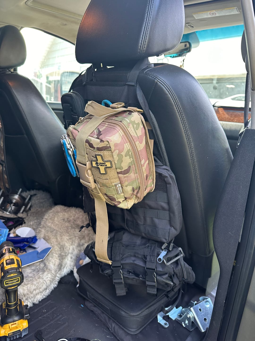 Customer photo review of Tactical MOLLE Seat Organizer Full Set
