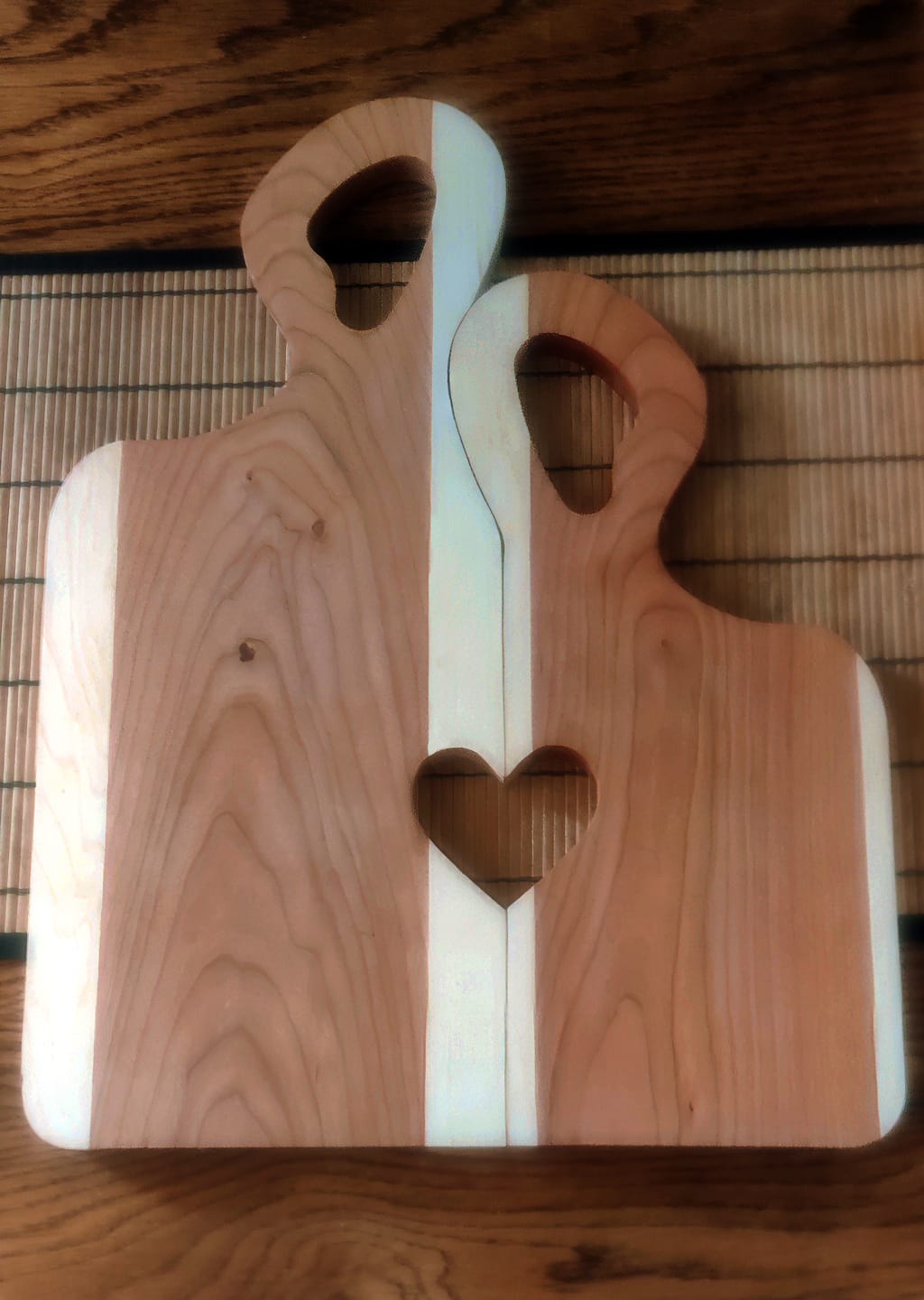 Customer photo review of 15.75x11.5" Small Romeo & Juliet With Heart Set Acrylic Router Template