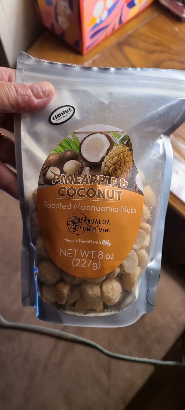 Customer photo review of Pineapple & Coconut Macadamia Nuts