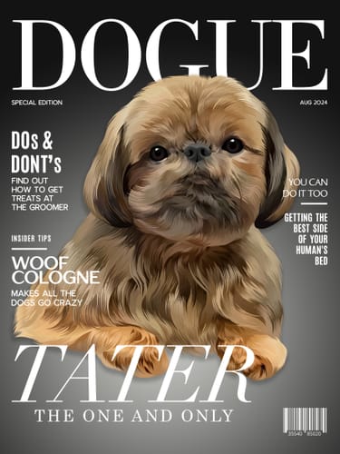 Customer photo review of Magazine Cover - Custom Pet Canvas