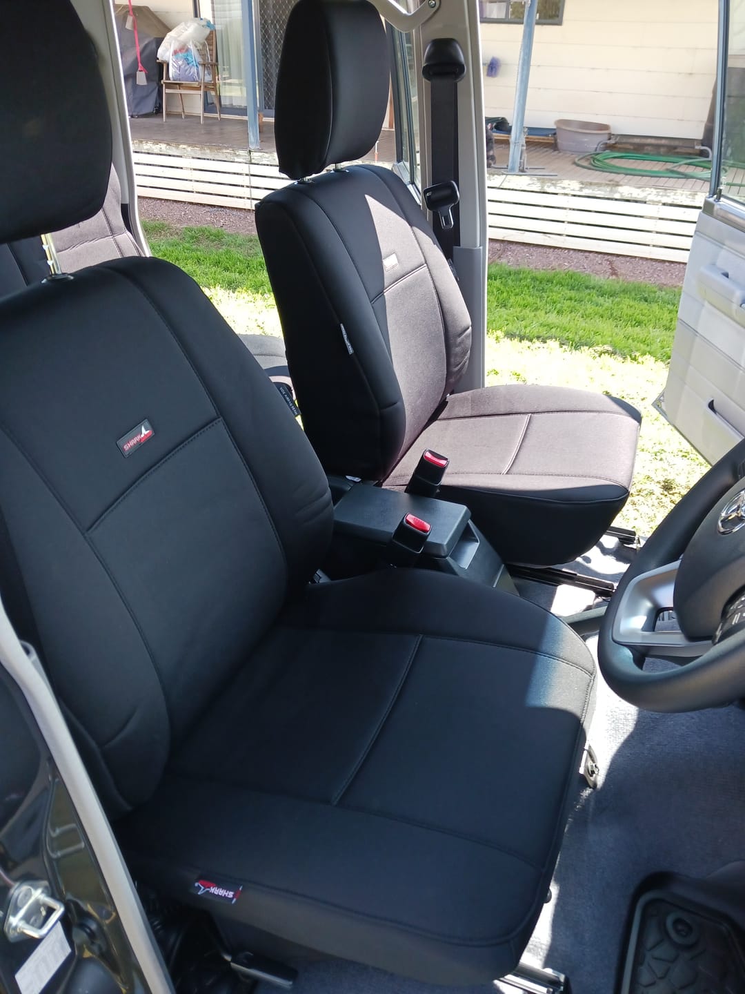 Customer photo review of Sharkskin PLUS Seat Covers for Toyota Land Cruiser 79 Series (10/1999-ON)