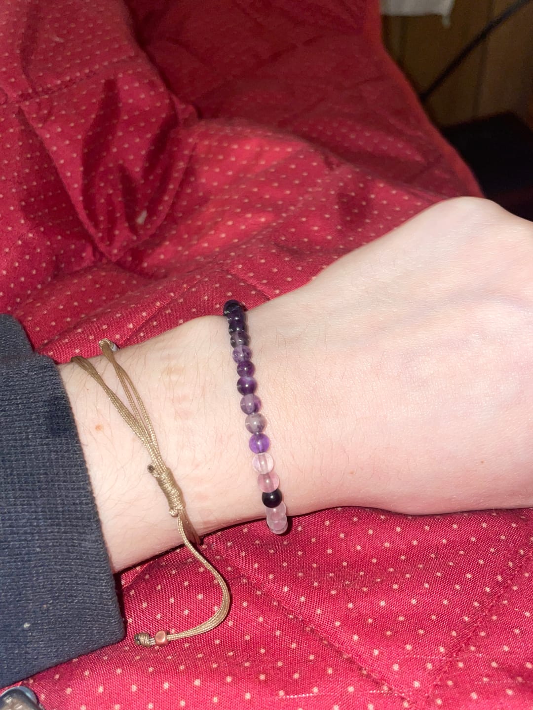 Customer photo review of Purple Fluorite Bracelet Mini