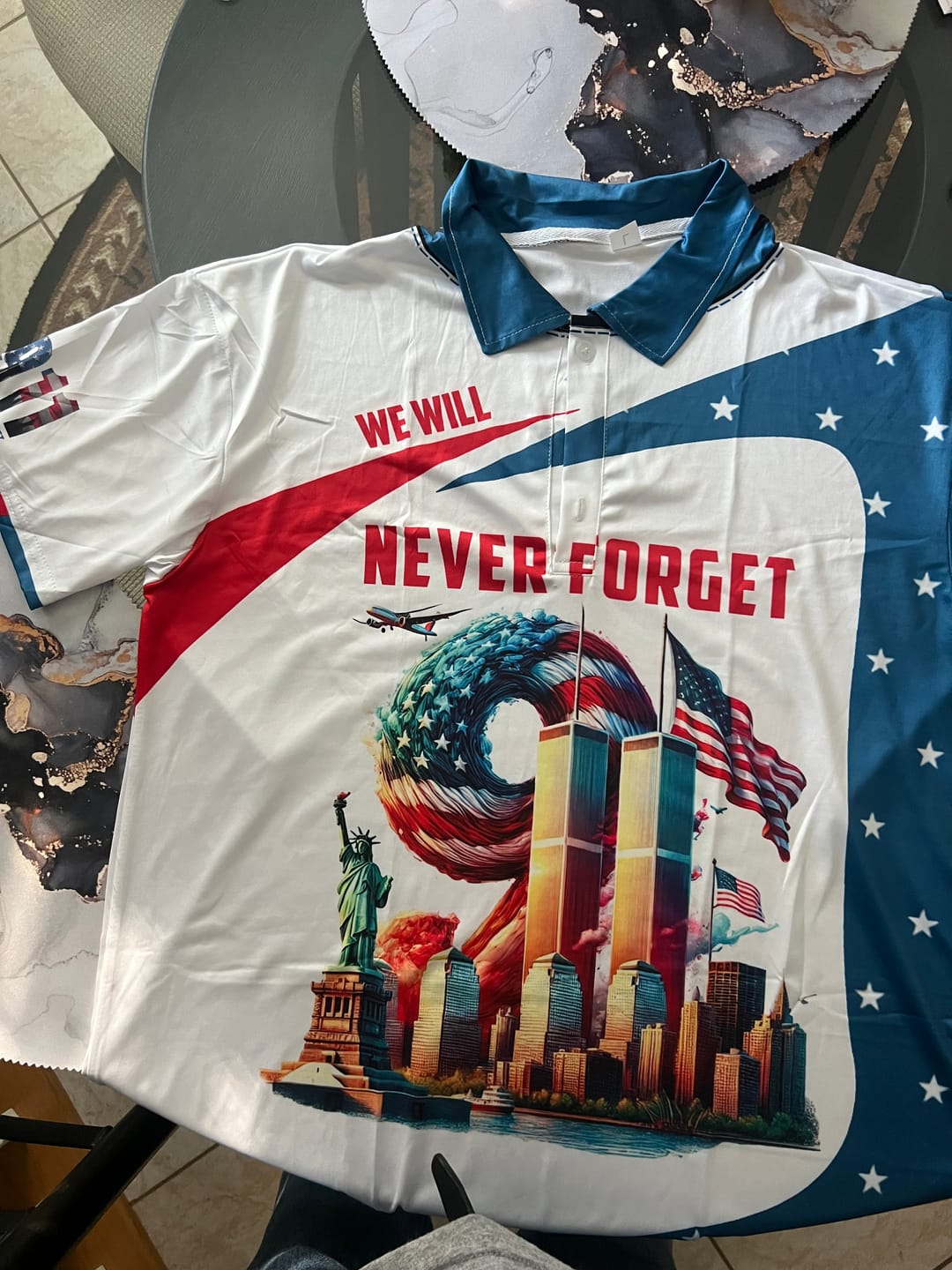 Customer photo review of Unisex Shirt, Custom Name Firefighter Shirt, Firefighter Memorial, Fallen Firefighters 911 Memorial T-Shirt