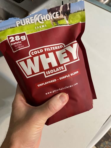 Customer photo review of Whey Protein Isolate Unflavored