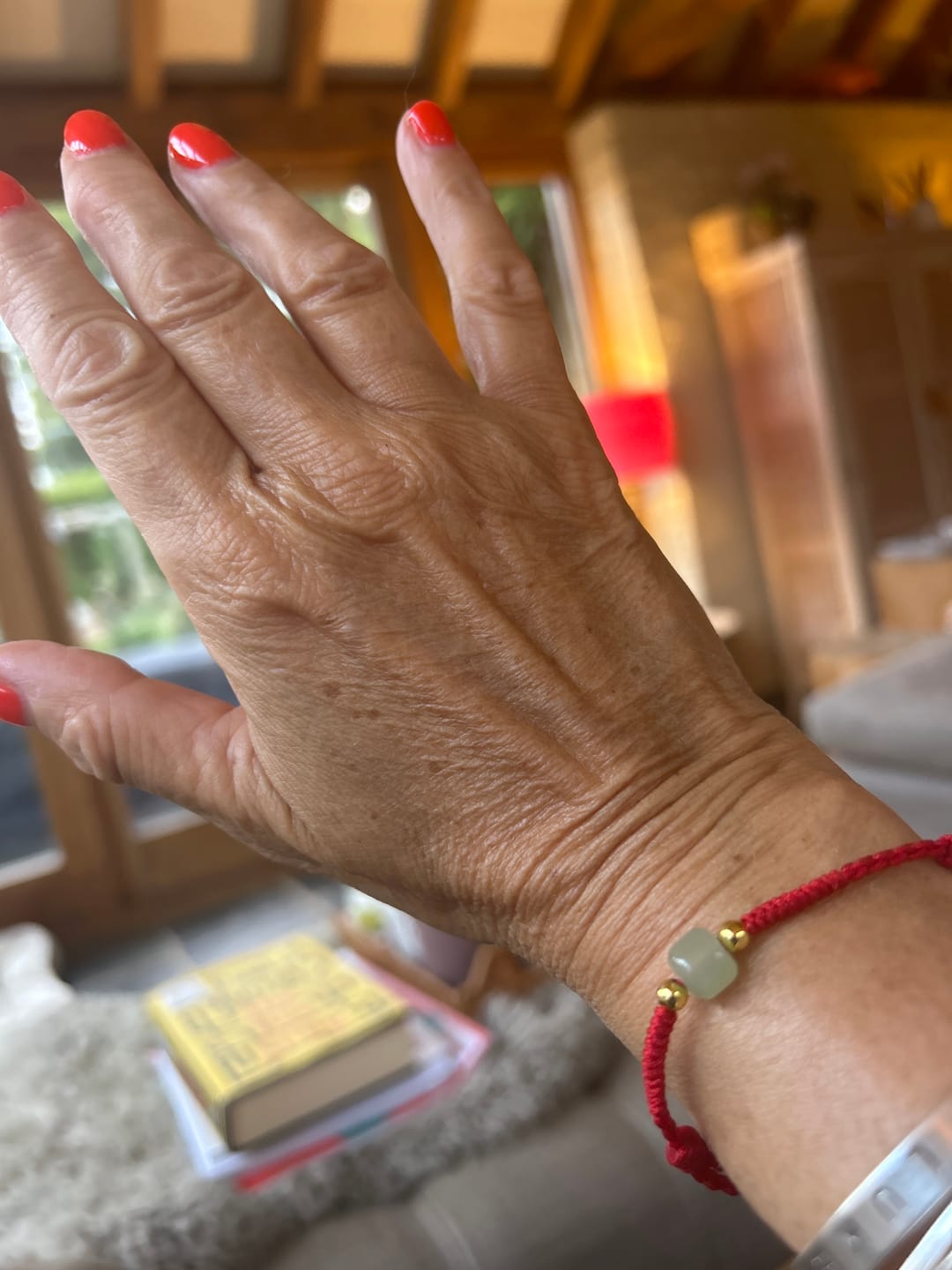 Customer photo review of Buddha Stones Handmade Jade Lucky Bead Prosperity Braided Bracelet