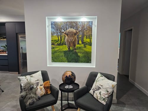 Customer photo review of Acrylic Mounting Standoff - 100 x 100 cm