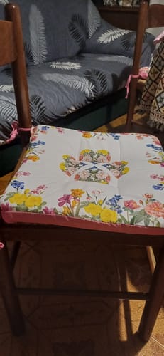 Customer photo review of Cuscini per Sedie Coprisedia 6 Pezzi Floreale 30