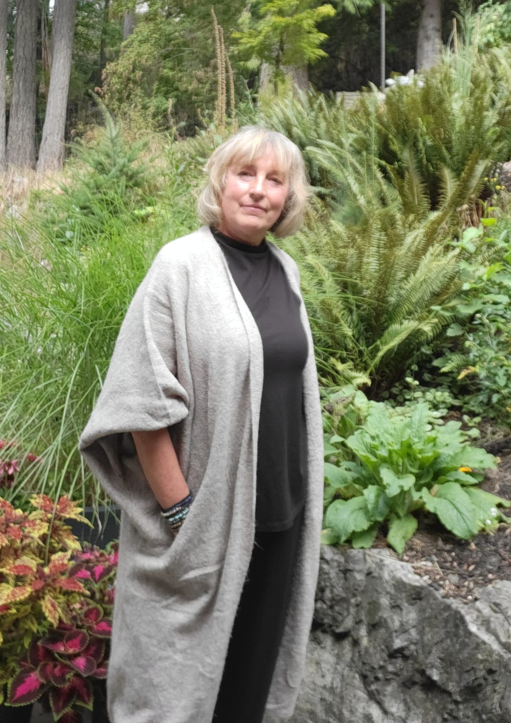 Customer photo review of My Cozy Cocoon Duster (Taupe)