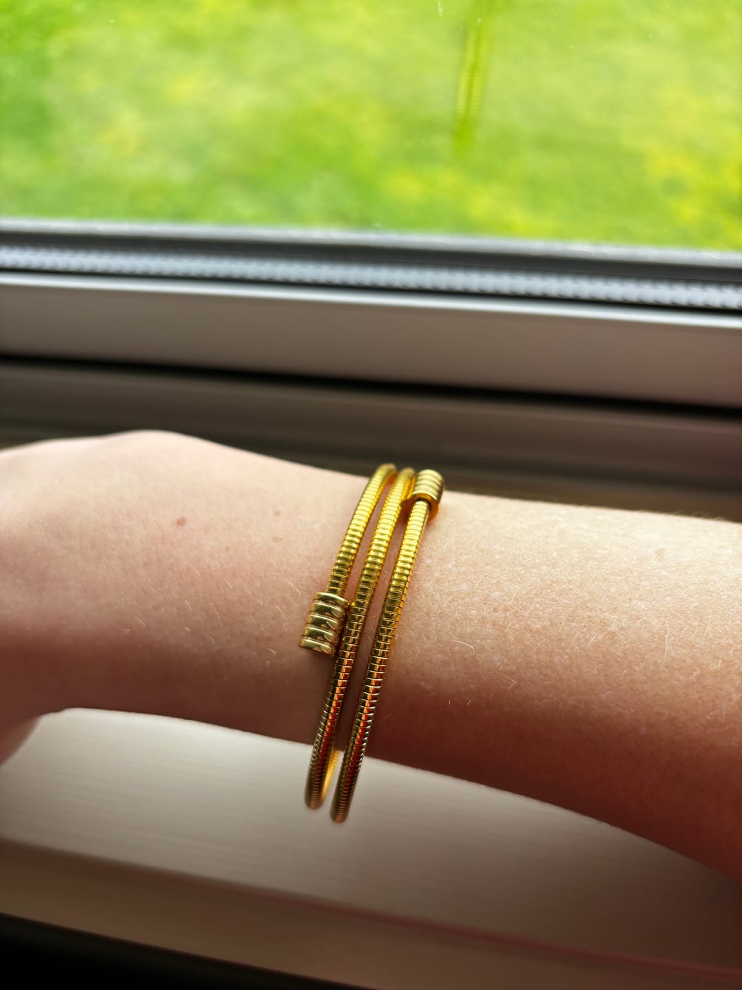 Customer photo review of Twisted Gold Bracelet