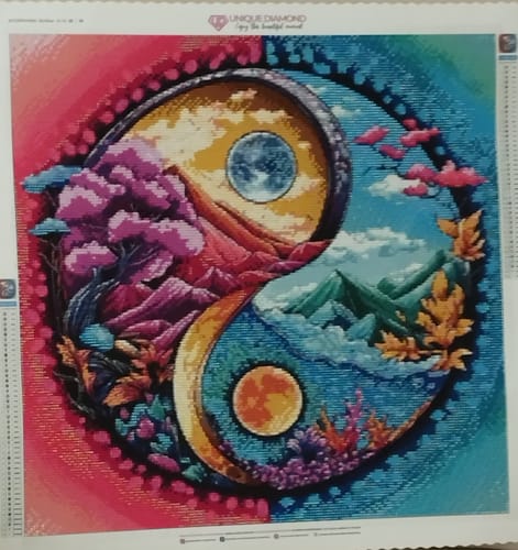 Customer photo review of 5D Diamond Painting AB Steine Yin und Yang Landschaft