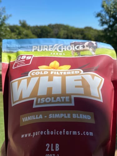 Customer photo review of Whey Protein Isolate with Organic Vanilla
