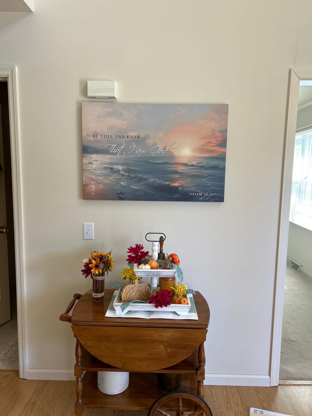 Customer photo review of Be Still and Know, Seascape, Psalm 46:10 Wall Art Canvas Print