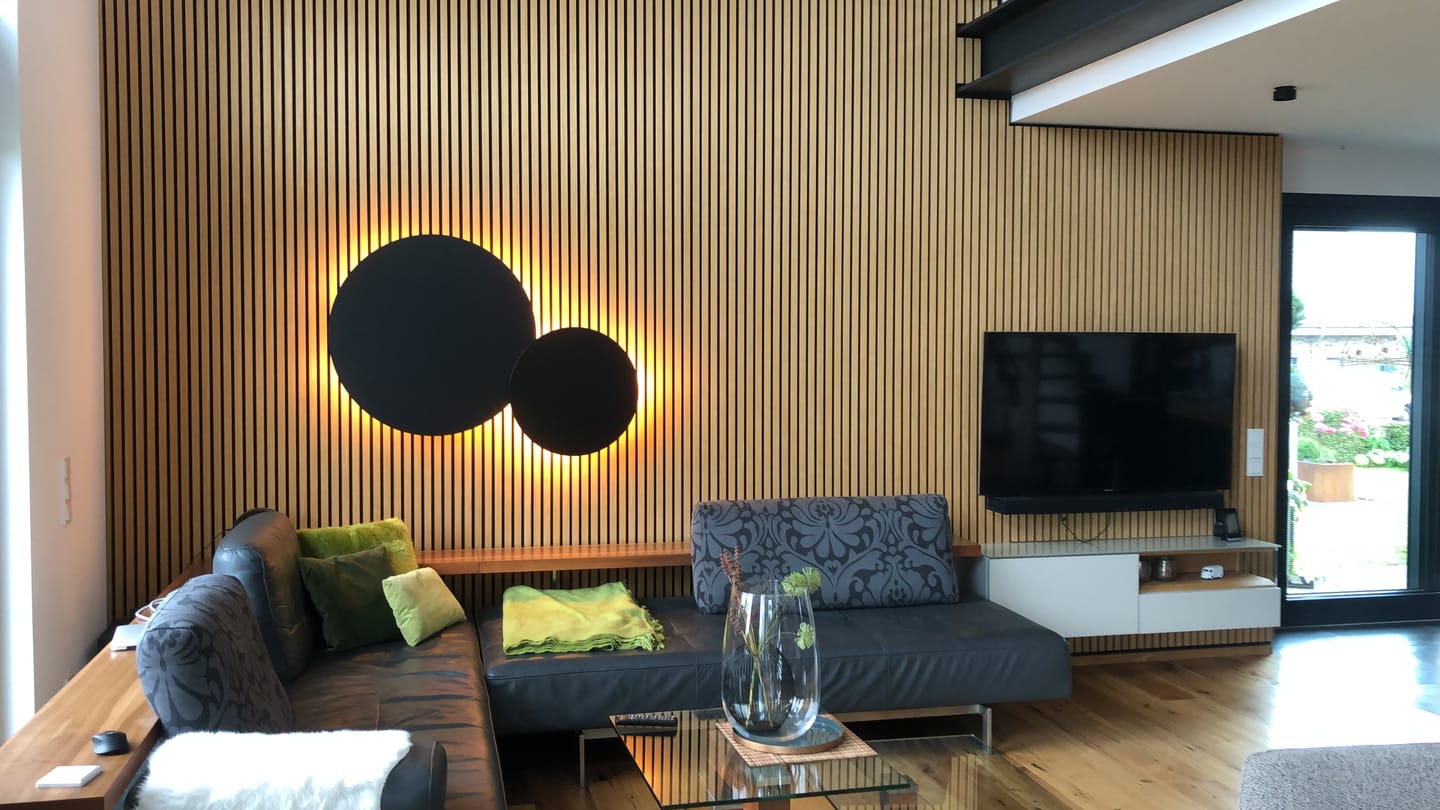 Customer photo review of Akustikpaneele Rustikale Eiche - 300 cm x 60 cm