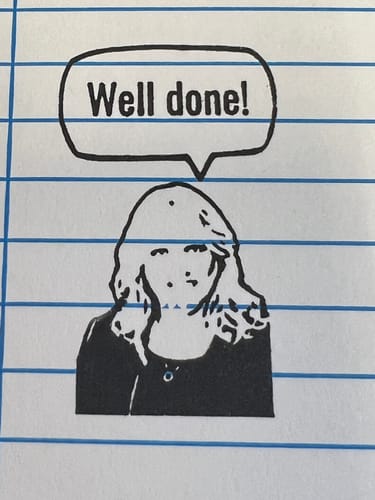 Customer photo review of Face Stamp (Self-Inking Stamp)