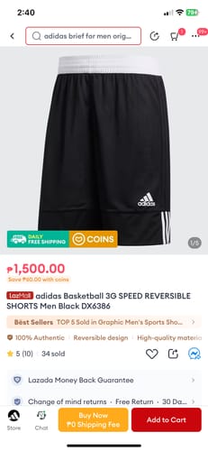Customer photo review of adidas Men's 3G Speed Reversible Shorts