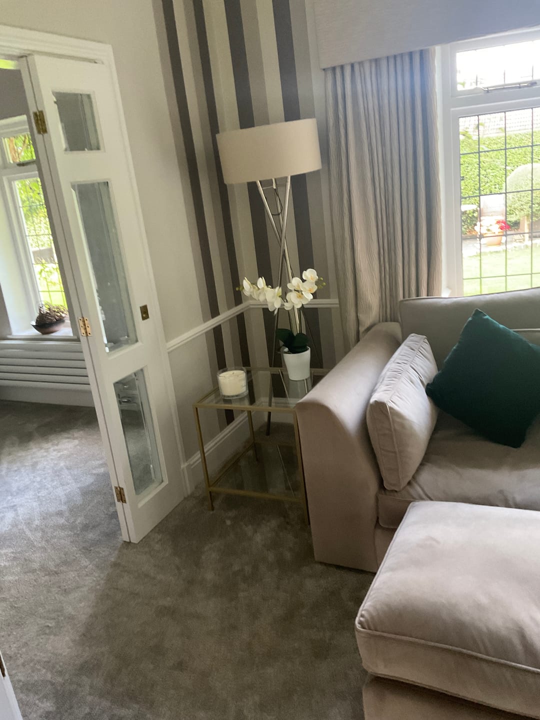 Customer photo review of Madison Glass Side Table - Gold