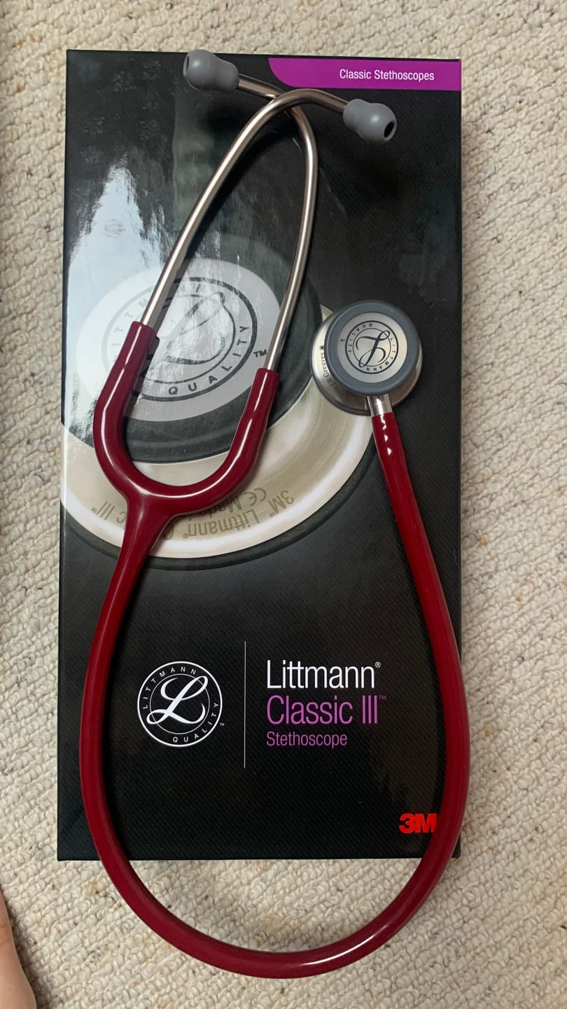 Customer photo review of Littmann Classic III Monitoring Stethoscope: Burgundy 5627