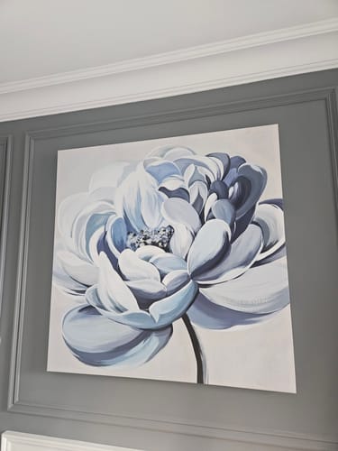 Customer photo review of 'Blue Bloom' Framed Canvas
