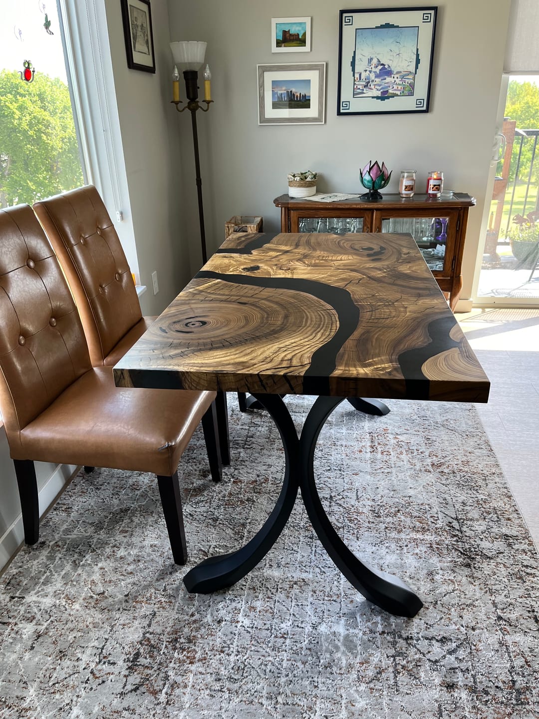 Customer photo review of Table Legs 421 Xeni 28H X-Shaped Metal Dining Furniture