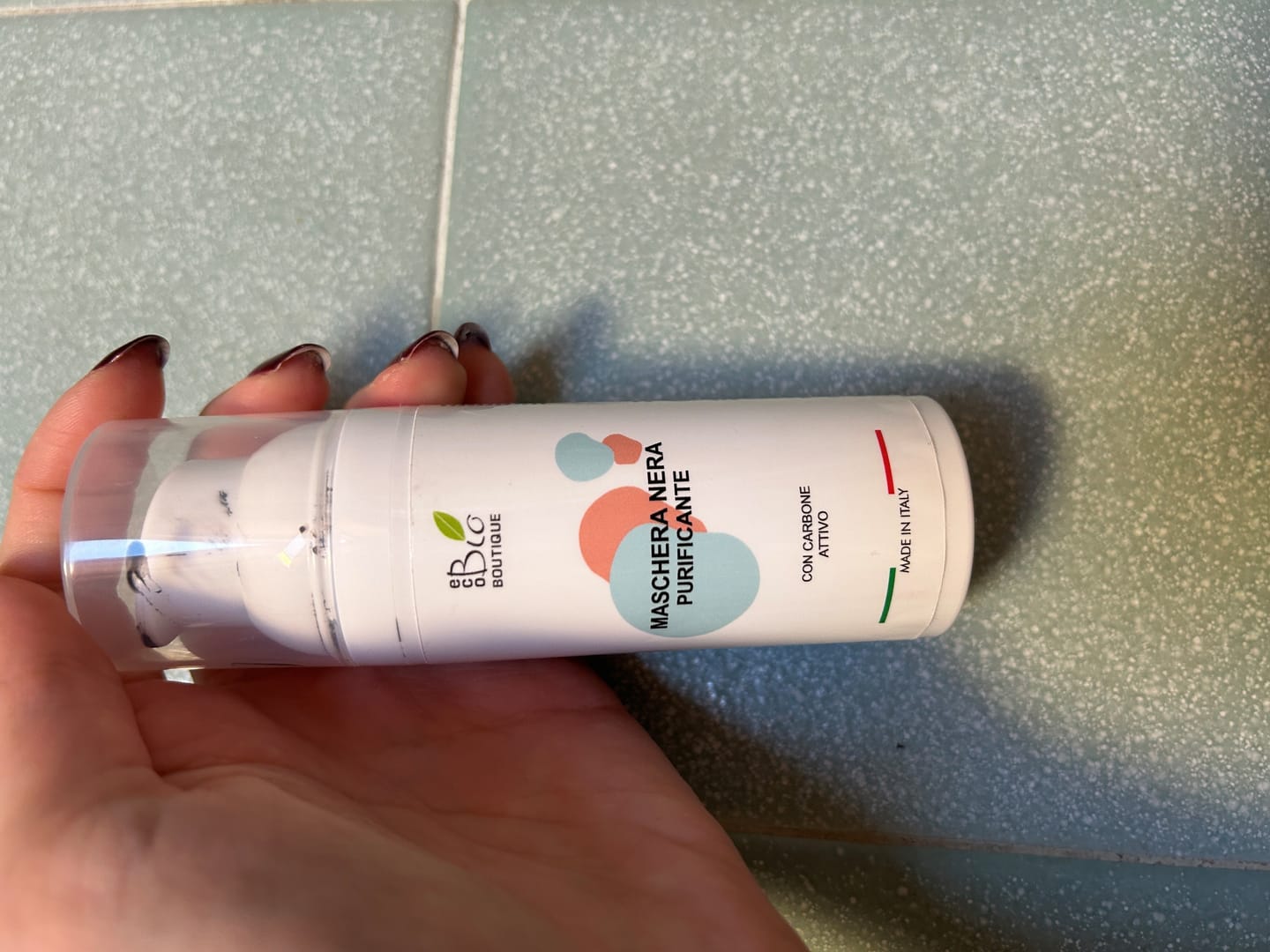 Customer photo review of Maschera Nera Purificante