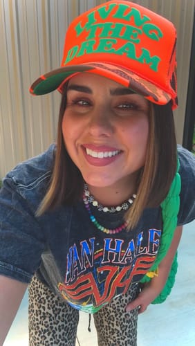 Customer photo review of Living The Neon Dream Trucker