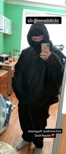 Customer photo review of Mock Neck Pullover Puffer - Yeezy Gap Engineered By Balenciaga