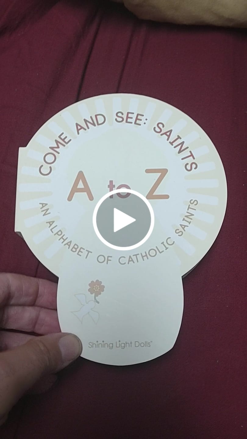 Customer video review of Come and See: Saints A to Z - An Alphabet of Catholic Saints - shaped board book