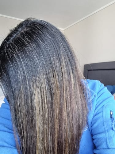 Reseña con foto de un cliente sobre Pack Rubios/Castaños Dorados ✨ 🌟